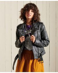 49 % de réduction Femme Vêtements Vestes Blousons en cuir Modern Utility Bomber Veste Superdry en coloris Noir 