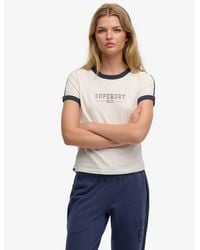Superdry - & Co Athletic Essentials Graphic Ringer T-shirt - Lyst