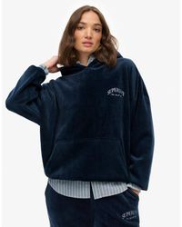 Superdry - & Co Country Club Velour Relaxed Hoodie - Lyst