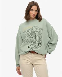 Superdry - Tokyo Narrative Oversized Sweatshirt - Lyst