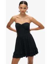 Superdry - & Co Cotton 50s Lace Bandeau Mini Dress - Lyst