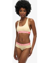 Superdry - Organic Cotton Large Logo Hipster Briefs Pale Marl - Lyst