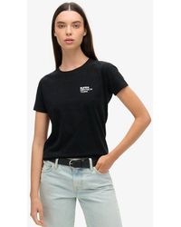 Superdry - & Co Sport Luxe Logo Fitted Cropped T-shirt - Lyst