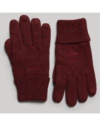 Superdry - & Co Classic Ribbed Vintage Logo Gloves - Lyst