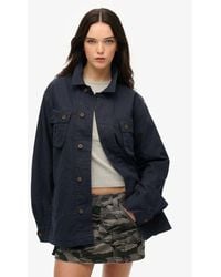 Superdry - Oversized Military Overshirt Jacket - Lyst