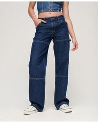 Superdry - Organic Cotton Mid Rise Denim Carpenter Jeans - Lyst