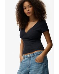 Superdry - & Co Cap Sleeve Corset Top - Lyst