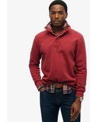 Superdry - & Co Cotton Classic Pique Half Zip Sweatshirt - Lyst