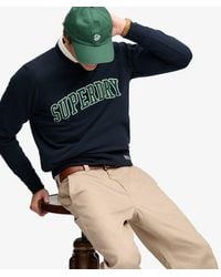 Superdry - & Co Athletic Applique Relaxed Crew Sweatshirt - Lyst