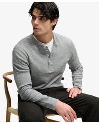 Superdry - Mini Slub Waffle Long Sleeve Grandad Top X None - Lyst