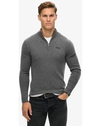 Superdry - Pull en maille brodée à col camionneur essential - Lyst