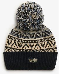 Superdry - & Co Patterned Knitted Beanie Hat - Lyst