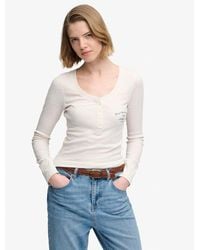 Superdry - & Co Athletic Button Down Long Sleeve Top - Lyst