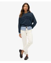 Superdry - & Co Athletic Essentials Tonal Applique Crew Sweatshirt - Lyst