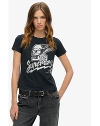 Superdry - & Co Embellished Poster Fitted T-shirt - Lyst