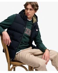 Superdry - & Co Hooded Short Everest Gilet - Lyst