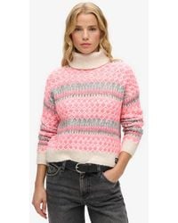 Superdry - & Co Roll Neck Crop Knit Jumper - Lyst