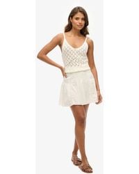 Superdry - & Co Fully Lined Lace Trim Mini Skirt - Lyst