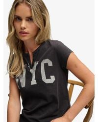 Superdry - & Co Athletic Essentials Graphic Notch Neck T-shirt - Lyst