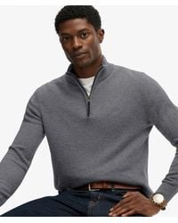 Superdry - & Co Wool Blend Half Zip Jumper - Lyst