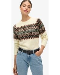 Superdry - Fairisle Pattern Crew Jumper - Lyst