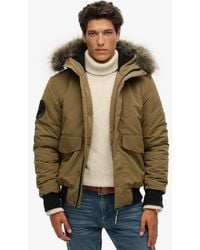 Superdry - & Co Everest Classic Embroidered Hooded Puffer Bomber Jacket - Lyst