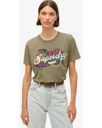 Superdry - Tattoo Script Relaxed Crew Neck T-shirt - Lyst