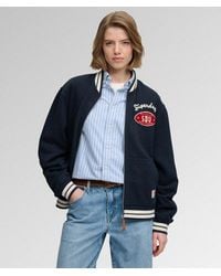 Superdry - & Co Country Club Jersey Bomber Jacket - Lyst