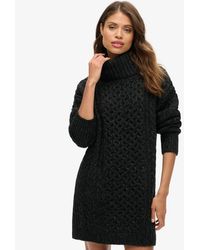 Superdry - & Co Roll Neck Cable Jumper Dress - Lyst