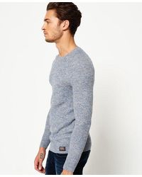Superdry - University Liner Crew Jumper Mariner Grit - Lyst