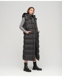 Superdry - Lange Bodywarmer Met Capuchon En Ripstop - Lyst