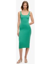 Superdry - & Co Modal Square Neck Jersey Midi Dress - Lyst