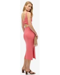 Superdry - & Co Jersey Twist Back Midi Dress - Lyst