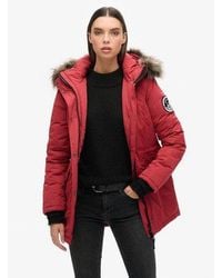 Superdry - Ashley Everest Parka Coat - Lyst