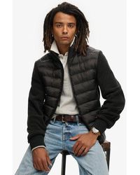 Superdry - Storm Fleece Hybrid Bomber Jacket - Lyst