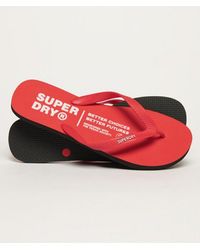 Superdry - Studios Flip Flops Red - Lyst
