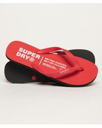 Superdry - Studios Flip Flops Red - Lyst