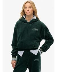 Superdry - & Co Country Club Velour Relaxed Hoodie - Lyst