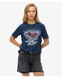 Superdry - Embellished Varsity Relaxed T-Shirt - Lyst
