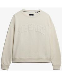 Superdry - & Co Athletic Essentials Tonal Applique Crew Sweatshirt - Lyst