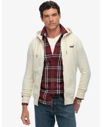 Superdry - & Co Essential Logo Half Brushed Zip Hoodie - Lyst