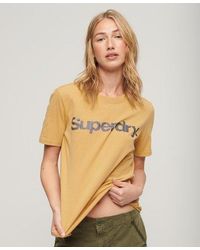 Superdry - Metallic Core Logo T-shirt - Lyst