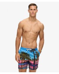 Superdry - Short de bain photographic recyclé longueur 43 cm - Lyst