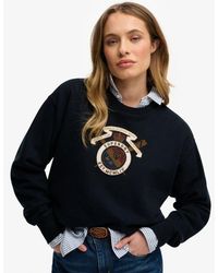 Superdry - Crest Loose Crew - Lyst