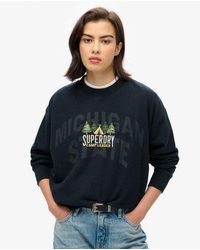 Superdry - Travel Souvenir Loose Crew Sweatshirt - Lyst