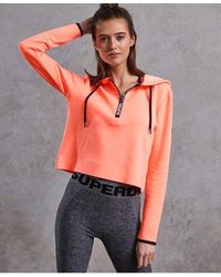 Superdry Sd Sport Gym Tech Luxe Crop Hoodie - Multicolour