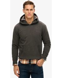 Superdry - Essential Hoodie Met Logo En Halfgeborstelde Voering - Lyst