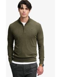 Superdry - Essential Lightweight Wool Blend Half Zip Jumper - Lyst
