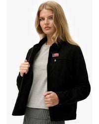 Superdry - Femme Veste Ranch Matelassée À Col En Velours Taille - Lyst