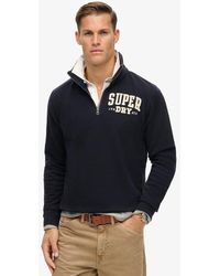 Superdry - & Co Vintage Athletic Zip Half-zip Jumper - Lyst